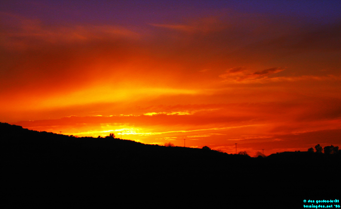 Sunset Above A Blaze